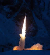 Launch of a sounding rocket in Andenes, Norway